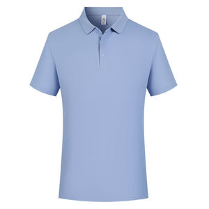 เสื้อโปโลสีพื้นผ้าฝ้ายแขนสั้นสวมใส่ทุกวันชุดทำงานชุดยูนิฟอร์มบริษัท - Product Image 1