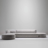 Nouveau groupe de canapés en tissu rotatif créatif simple et luxueux de Milan, combinaison de modules de salon design