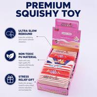 Jouet Squishy en Mousse PU à Rebond Lent en Forme de Bâton de Fromage de 14 cm, Jouet Anti-Stress Kawaii Fraise Lait à Presser pour Enfants, Vente en Gros OEM