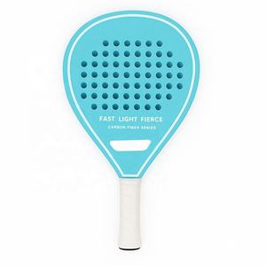 Raquette de <span class=keywords><strong>padel</strong></span> en fibre de carbone de la série Macaron haute performance, rose et blanche, noyau en mousse EVA pour femmes - Product Image 3