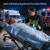 Couverture auto-chauffante active anti-hypothermie, qualité supérieure par rapport aux couvertures d'urgence en feuille d'aluminium courantes, pour le ski, le travail sur le terrain en hiver
