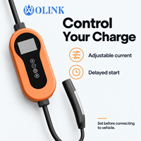 Chargeur EV portable OLINK Factory Direct 3,5 kW 7 kW monophasé 16A 32A 40A IP54 avec écran LED pour la recharge à domicile et au garage