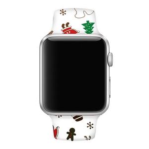 Patrón de Navidad inteligente de caucho de silicona banda de reloj para los hombres y las mujeres <span class=keywords><strong>Apple</strong></span> <span class=keywords><strong>Watch</strong></span> <span class=keywords><strong>serie</strong></span> 5 4 3 - Product Image 4