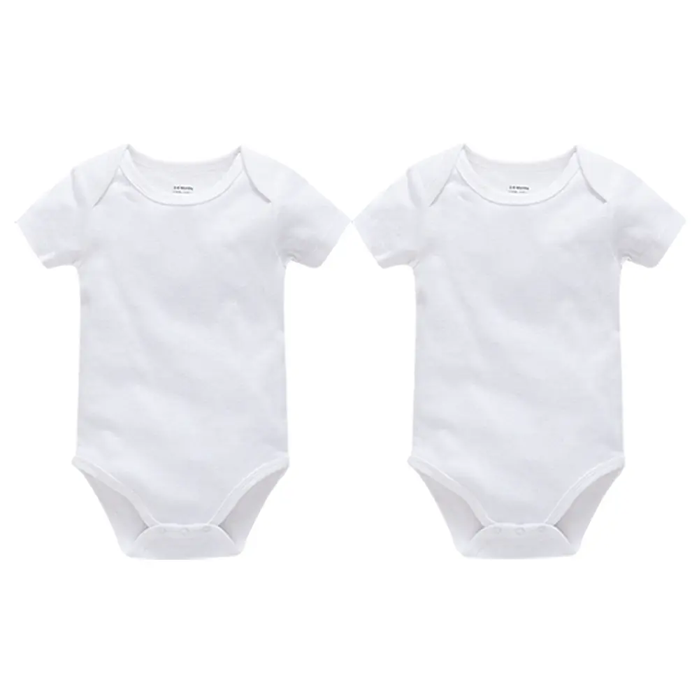 Personalizado 100% algodón en stock suave bebé mono de color liso bebé onesie manga larga Unisex onesie ropa de bebé