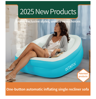 Canapé gonflable portable moderne en PVC OUTAFUN, chaise gonflable confortable à une place, pour chambre à coucher, extérieur, camping, festivals