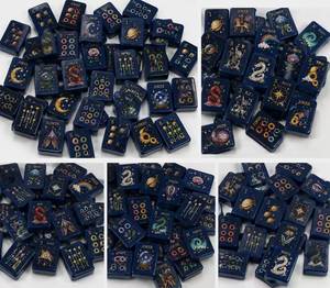 Juego de 160 Piezas de Mahjong de Acrílico de Lujo con Diseño de Flor Espacial y Patrón Elegante para Fiestas Familiares - Product Image 3