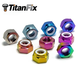 TitanFix Black Oxide Hex <b>Lock</b> Nuts M6-M12 Fully <b>Threaded</b> Self-Locking CNC Machined Metric Fasteners for General Industry Use - Product Image 1
