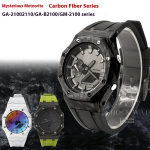 Kit de modification sportif CasiOak Premium en fibre de carbone pour montres GA-<span class=keywords><strong>2100</strong></span>/B2100/GM2100, avec bracelets en caoutchouc fluoré de 22 mm et breloques métalliques - Product Image 5