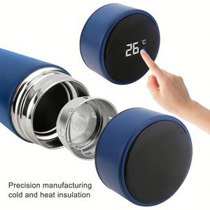 Thermos intelligent en acier inoxydable 500 ml avec affichage LED de la température, bouteille d'eau à double paroi isolée sous vide, logo personnalisé, cadeau d'entreprise - Product Image 3
