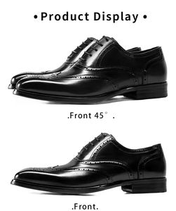 Chaussures pour hommes en cuir véritable de haute qualité - Imperméables, respirantes, à lacets, formelles, pour le travail et les occasions spéciales - Product Image 6