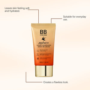 ZEPHOCO Crema <span class=keywords><strong>BB</strong></span> Hidratante, Base de Maquillaje Ligera, Cobertura Natural, Prebase Facial, Cosmético de Belleza Diario 50g OBM - Product Image 3