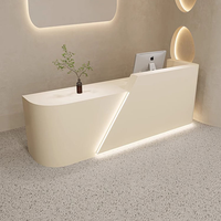 Muebles de Oficina, Escritorio de Recepción, Conjunto de Escritorio de Recepción de Diseño Moderno en Madera para Uso en Hoteles y Escuelas