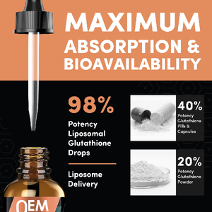 Oem Liposomale Glutathion Druppels 2000Mg Verhoogde Absorptie Vitamine C L-Glutathionsupplement Volwassen Antioxidant - Product Image 3