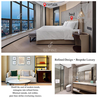 Ensemble de meubles de chambre d'hôtel de luxe 5 étoiles, lits king-size et queen-size, ensembles de chambres modernes, ensembles de meubles d'hôtel complets sur mesure