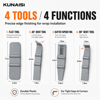 Kit d'outils de pose de film adhésif pour voiture KUNAISI, 4 pièces, en matériau PP, avec grattoir à vinyle pour l'application d'autocollants sur la carrosserie