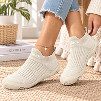 Chaussures de randonnée unisexes pour femmes et hommes, respirantes, en tricot, légères, avec amorti, antidérapantes, faciles à enfiler