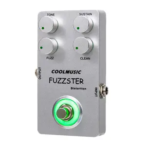 Metall gitarren effekt pedal Fuzzter Distortion Pedal 9V DC mit analoger Schaltung, Ture Bypass Bassgitarren pedal LED-Licht, Mini-Größe