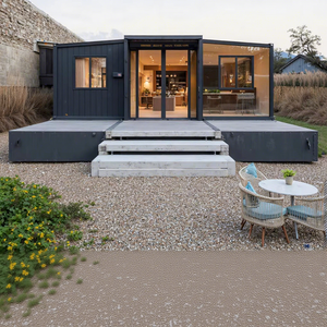 Maison préfabriquée en conteneur extensible de 40 pieds à prix abordable en promotion – Villa préfabriquée avec chambres personnalisables - Product Image 1