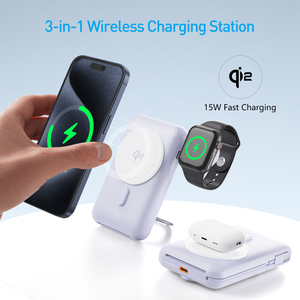 Batterie Externe Magnétique 3-en-1 Pliable de 15W avec Recharge Sans Fil, 10000mAh 20W PD, Station d'Alimentation pour iPhone et <span class=keywords><strong>Apple</strong></span> Watch - Product Image 3