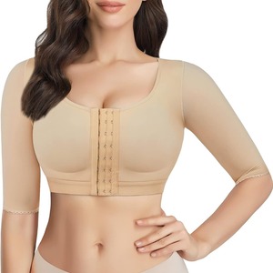 Sujetador <span class=keywords><strong>postoperatorio</strong></span> moldeador de cuerpo cruzado más vendido con copas de botón y características de retracción de brazo para senos secundarios - Product Image 1