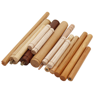 Benutzer definierte natürliche rohe Handwerk Griff runde Wachsen unvollendete Holz besen Holzstäbchen