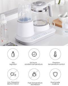 220V 1000W 1,0l termostatico scalda acqua portatile Desktop bambino vetro elettrico 2 in 1 latte bollitore CE certificato - Product Image 2