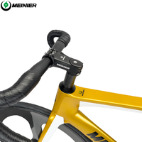 Vélo à pignon fixe en fibre de carbone avec roues à 3 rayons en fibre de carbone et cadre de piste pour vélo à vitesse unique 700c