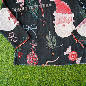 Vente en gros de pull-over en tapisserie de Noël pull-over en tricot pour femmes pour l'hiver pull-over pour femmes pull-over à pampilles en détresse Mujer - Product Image 6