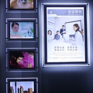 Factory Price <b>Led</b> Crystal <b>Light</b> <b>Box</b> A4 <b>Led</b> Frame Window Display Frame Window Hanging <b>Led</b> <b>Light</b> <b>Box</b> - Product Image 5