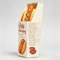 Boîte à tiroir en papier kraft de qualité alimentaire imprimée sur mesure pour hamburgers, frites, sandwichs, emballage alimentaire à emporter