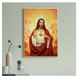 Clásico personalizado Art Deco Jesús lienzo <span class=keywords><strong>impresión</strong></span> cristiana Dios imágenes tela impresiones para Pascua colgante diseño estilo - Product Image 3