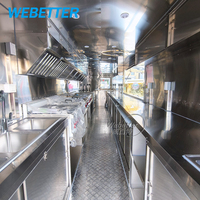 WEBETTER Grand camion de restauration mobile vintage pour jus, traiteur, chariots, foodtruck, pizza, café, entièrement équipé