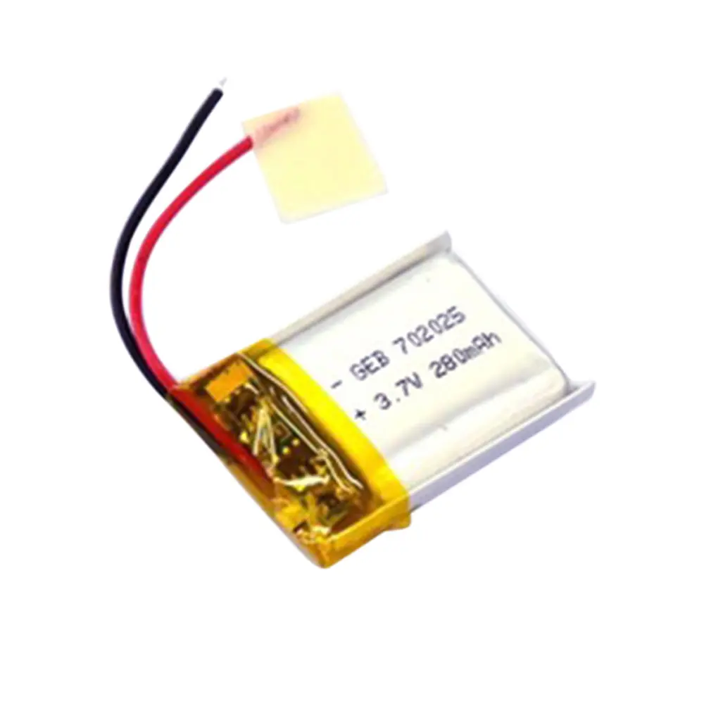 li ion battery 280mah lithium polymer rechargeable battery 702025 3.7V lipo battery