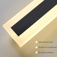 Lampes murales d'intérieur HOFOLED, Design moderne, longue applique murale linéaire à LED pour la maison, l'éclairage de la chambre à coucher, lampes murales à LED CCT