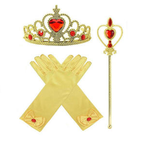 Abito da Principessa <span class=keywords><strong>Biancaneve</strong></span> con Maniche a Sbuffo, Collo a Risvolto, Fiocco in Tulle, Set di Accessori Adatti all'Età per le Vacanze Natalizie delle Ragazze - Product Image 2