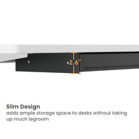 Tiroir de rangement de grande taille pour accessoires de bureau en acier Organisateur ultra mince sous le bureau Organisateur de rangement Plateau Tiroir de bureau