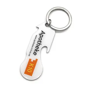 定制设计金属钥匙扣超市1欧元购物车芯片手推车令牌硬币钥匙扣