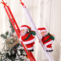 Nouveaux produits de décoration de Noël 2026 : Jouet électrique musical Père Noël en escalier – Vente en gros