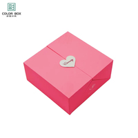 Boîte cadeau pour bijoux en forme de rose à double porte, 16 pièces, fermeture magnétique, carton recyclable, couleur personnalisée, logo personnalisé, Saint-Valentin