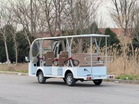 Autobús Turístico Eléctrico Ecológico de 11 Plazas, Vehículo de Excursión para Parques Temáticos con Portaequipajes