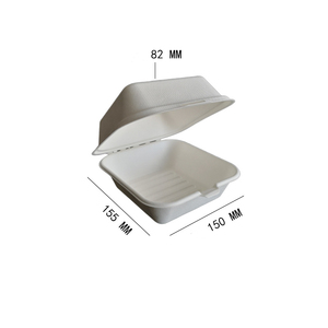 กล่องอาหารกลางวันแบบย่อยสลายได้ทางชีวภาพกล่องอาหารแบบกระดาษคราฟท์เนื้ออ้อยน้ำหนักเบากล่องใส่สลัด - Product Image 4