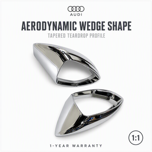 Coques de rétroviseurs <span class=keywords><strong>Hoshi</strong></span> pour Audi A8, coques de rétroviseurs plaquées haute luminosité, réfléchissantes - Product Image 1