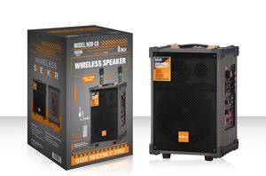 NDR-C8 8 英寸专业工作室扬声器无线 40W 功率，带 5 个旋钮，木质 100Z 低音+线圈高音，可充电，带双麦克风 - Product Image 3