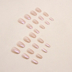 เล็บปลอมกลิตเตอร์แสงออโรร่า24ชิ้นแบบกดปลายมนรูปวงรีสำหรับผู้หญิงขายส่ง - Product Image 3