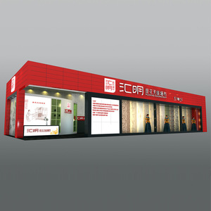 Stands de exhibición modulares Hinotech, rectangulares, de aluminio blanco, stand esquinero personalizado para ferias comerciales - Product Image 3