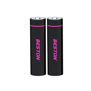 BESTON Point Top 3,7 V 18650 batería recargable de iones de litio 2600mAh para herramientas eléctricas de linterna soporte de batería de gran capacidad OEM