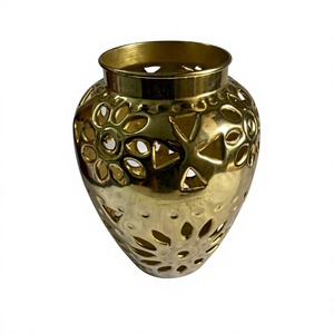 Fournitures de décoration pour occasions de mariage, vase à fleurs de luxe, style bohème, plantes artificielles décoratives en métal, pots à fleurs, vases, décoration d'intérieur - Product Image 1