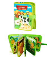 Livre de calme Montessori Sensory Polyester Farm sur le thème des animaux pour l'apprentissage précoce des jouets éducatifs pour les 3 + ans
