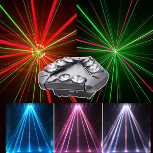 4 en 1 LED Sharpy Beam iluminación con cabezal móvil para Dj Disco Night Club Party Stage Light 9 Head Spider 9*12W RGBW - Product Image 4
