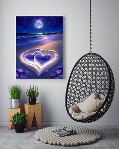 Kit de <span class=keywords><strong>Peinture</strong></span> Diamant Acrylique DIY Motif Cœur de la <span class=keywords><strong>Mer</strong></span> du Soir pour Décoration Intérieure - Product Image 2